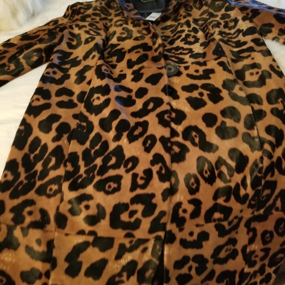 Elie Tahari Exquisite leopard print calf hair coat - Picture 5 of 8